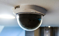 Security camera in ceiling 